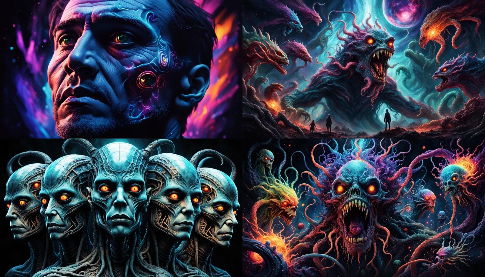 Cosmic Horror: Hyperrealistic Mental Disorder Depiction