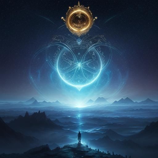 Magical Realm of Light Beings: Digital Matte Painting