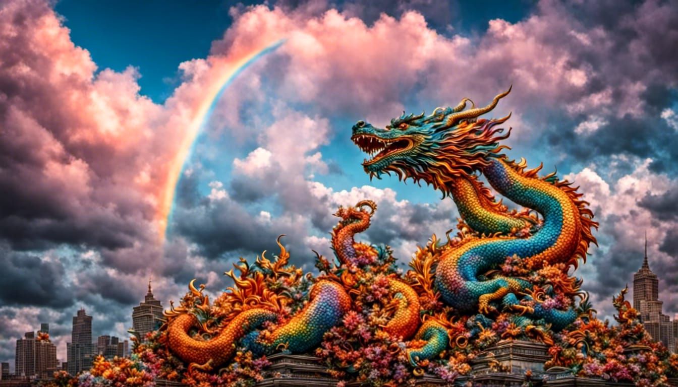 Rainbow Dragon Scene