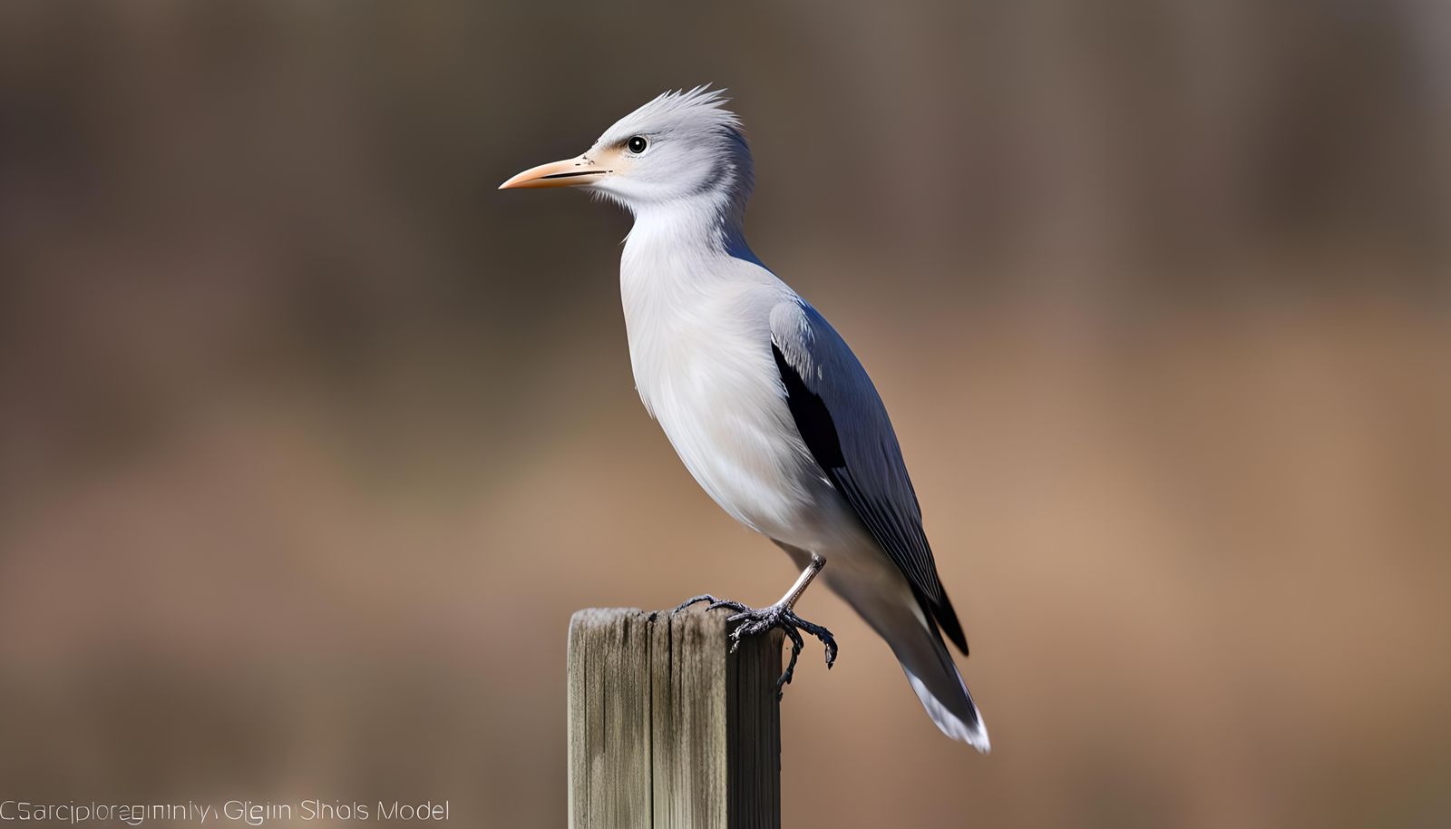 Luminescent Nightingale in Twilight Forest: Full-Body Shot