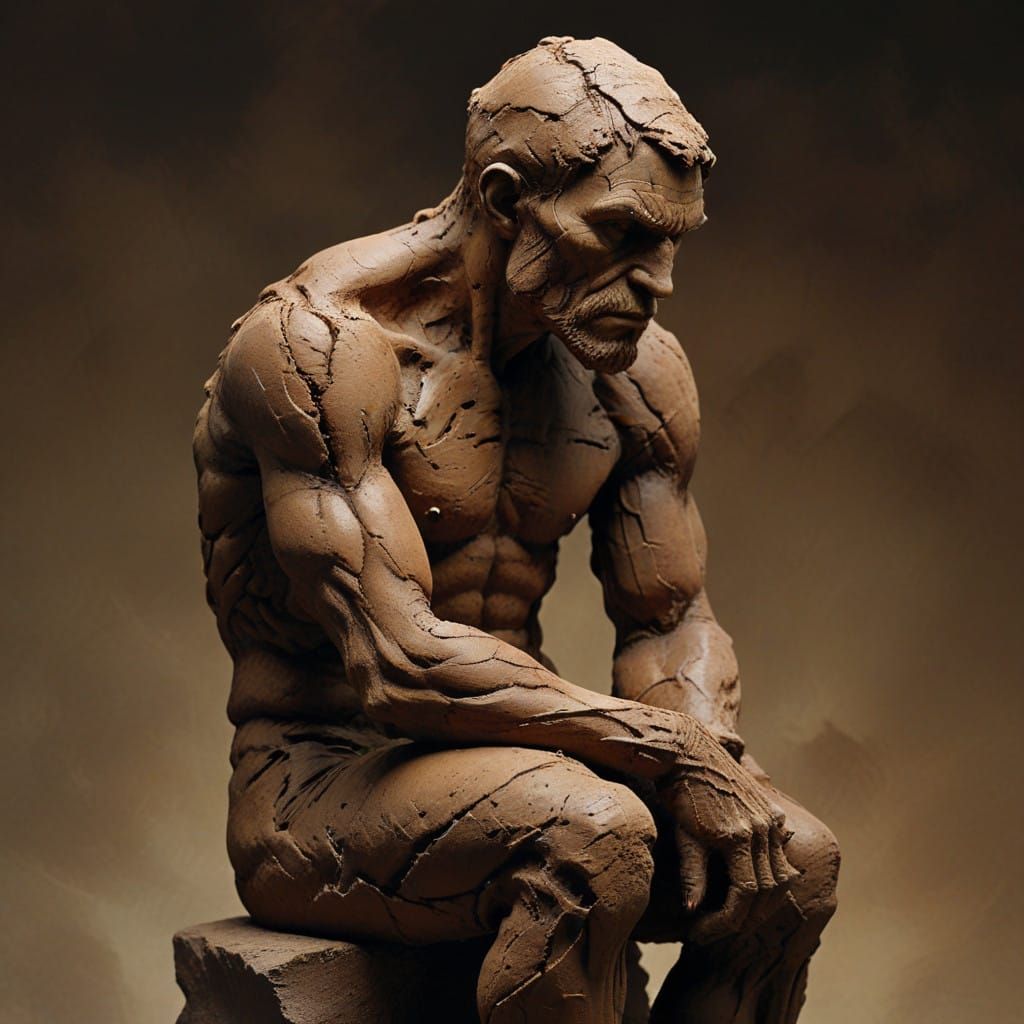 Earthly Male Form in Terracotta