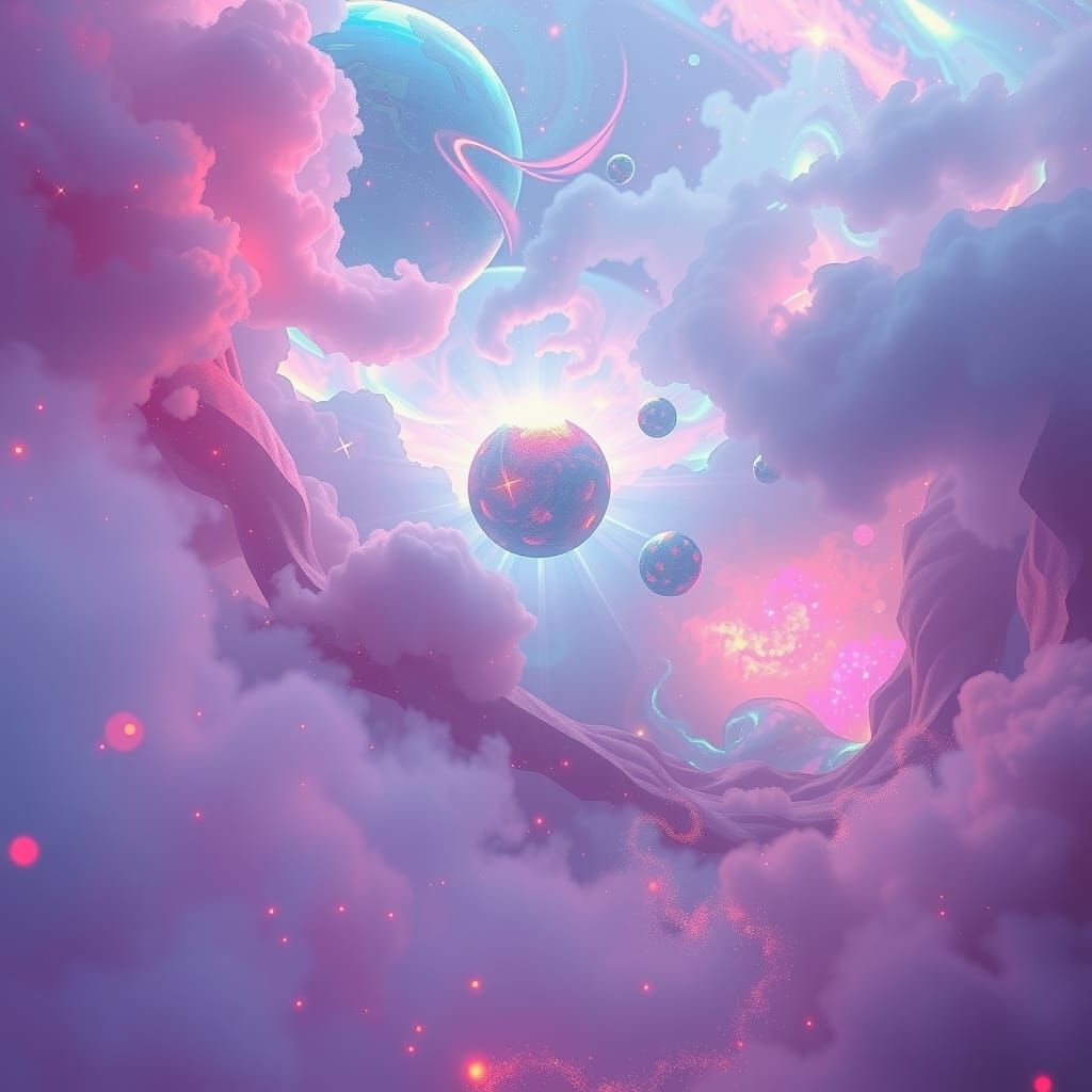 Ethereal Dreamscape with Luminescent Glow