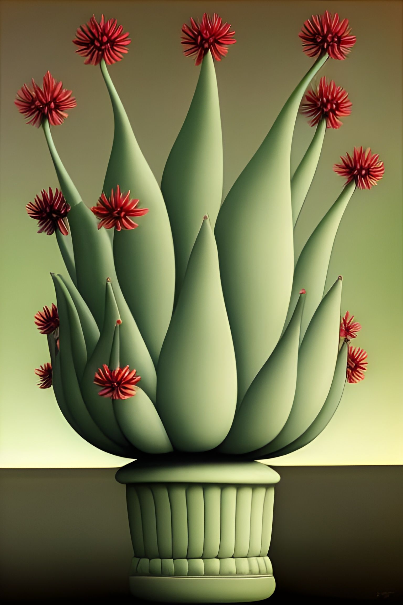 Cactus Greenman in Embossed 3D Style