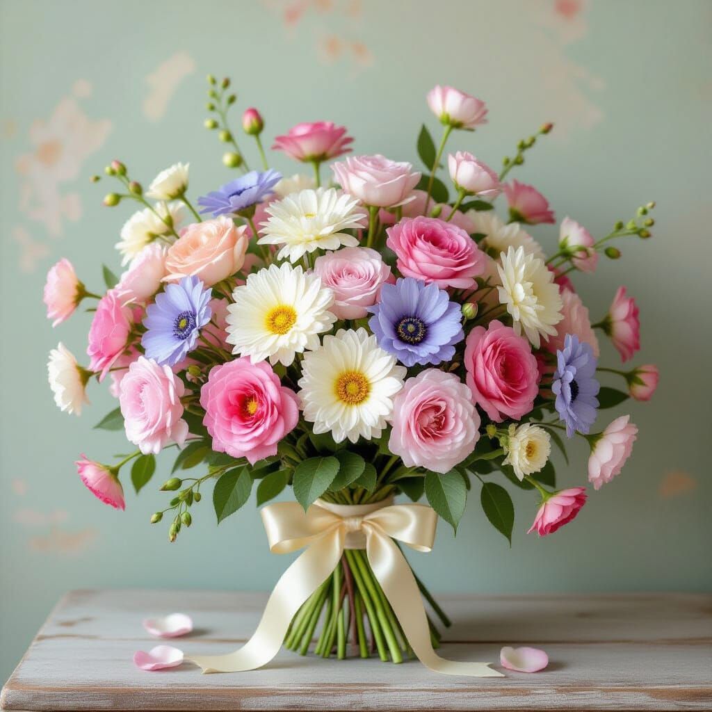 Pastel Bouquet in La Rochelle: Whimsical Floral Art