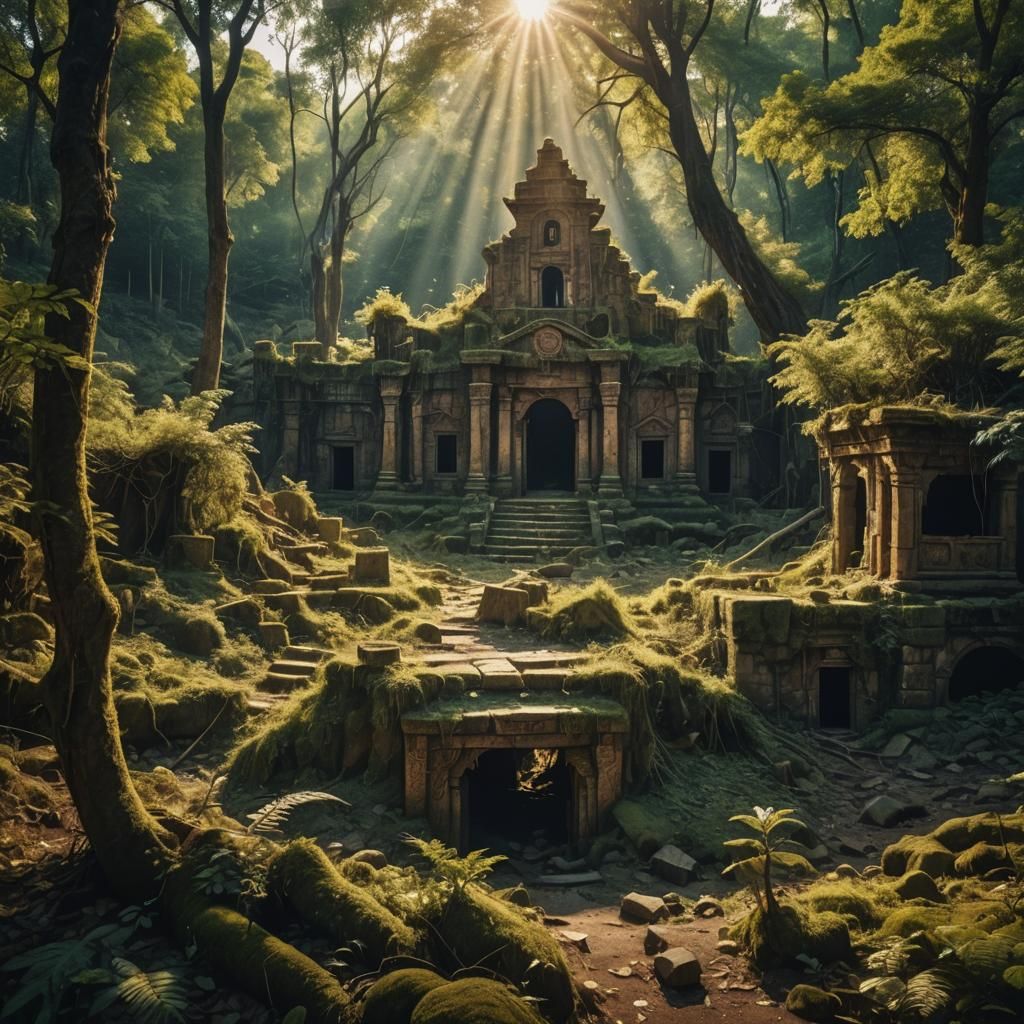 Abandoned City of Gold in Overgrown Forest