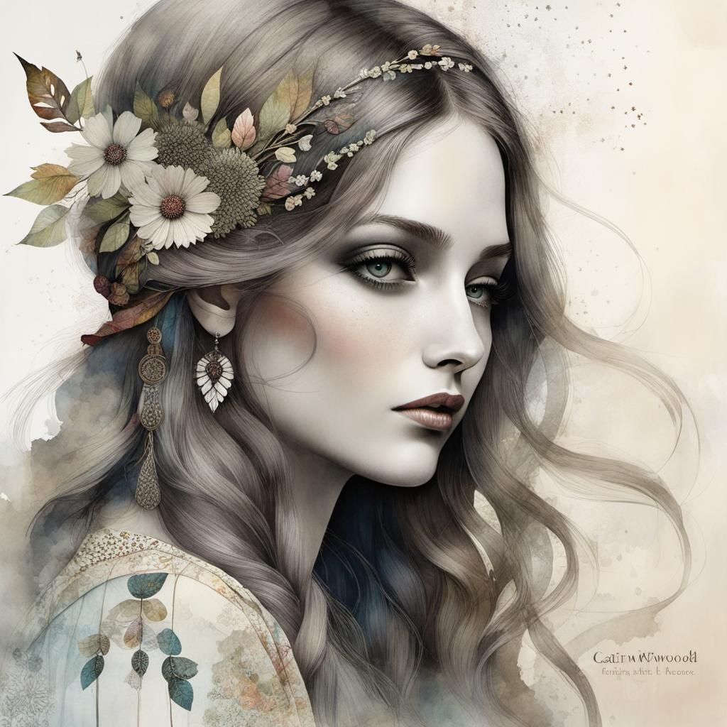 Beautiful hippie girl