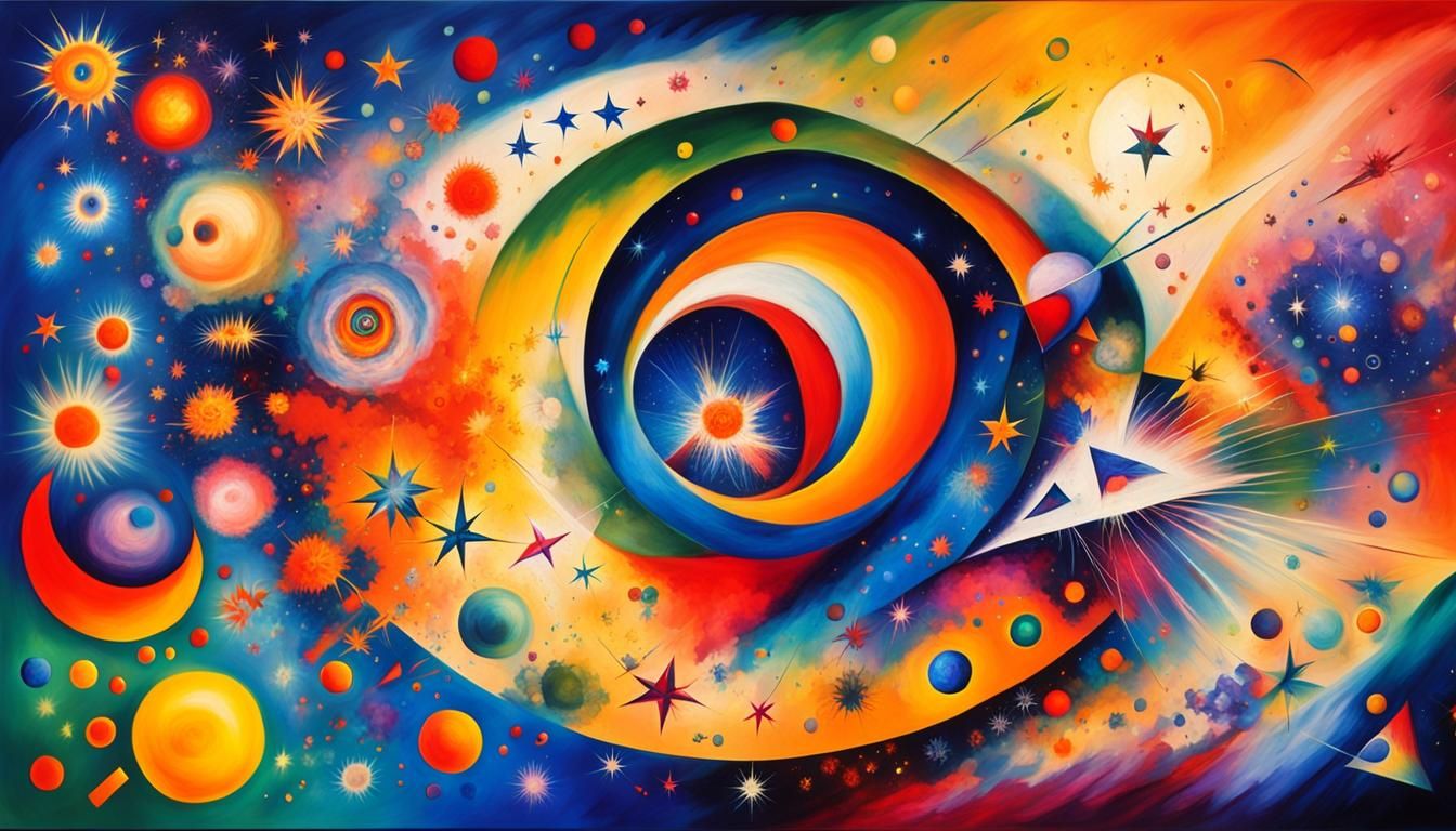 Surreal Celestial Vortex in Vibrant Fractal Hues