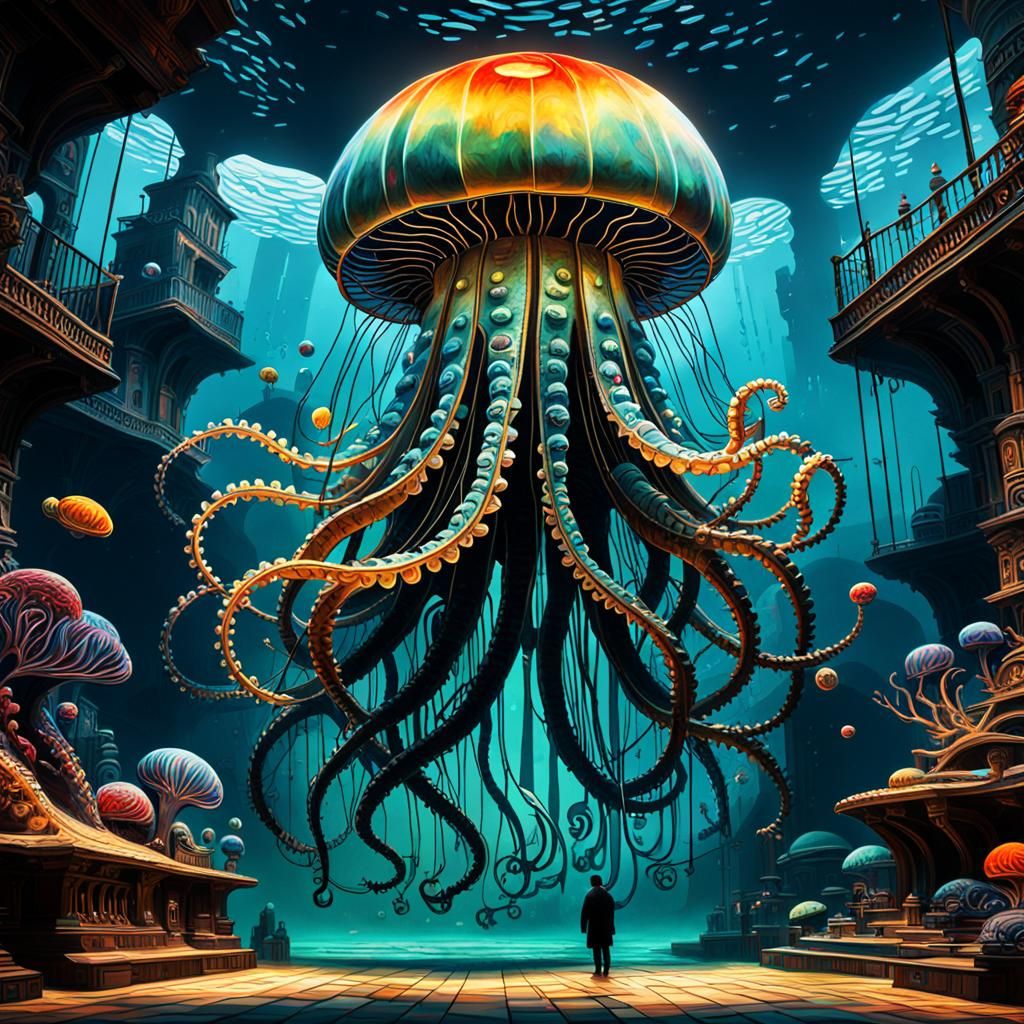 Le radeau de la méduse, Kadinsky style