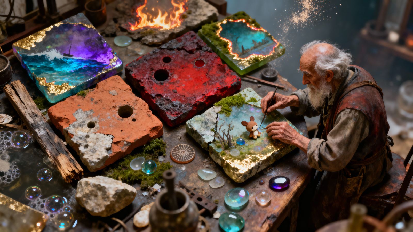 Alchemist's Workshop with Elemental Squares