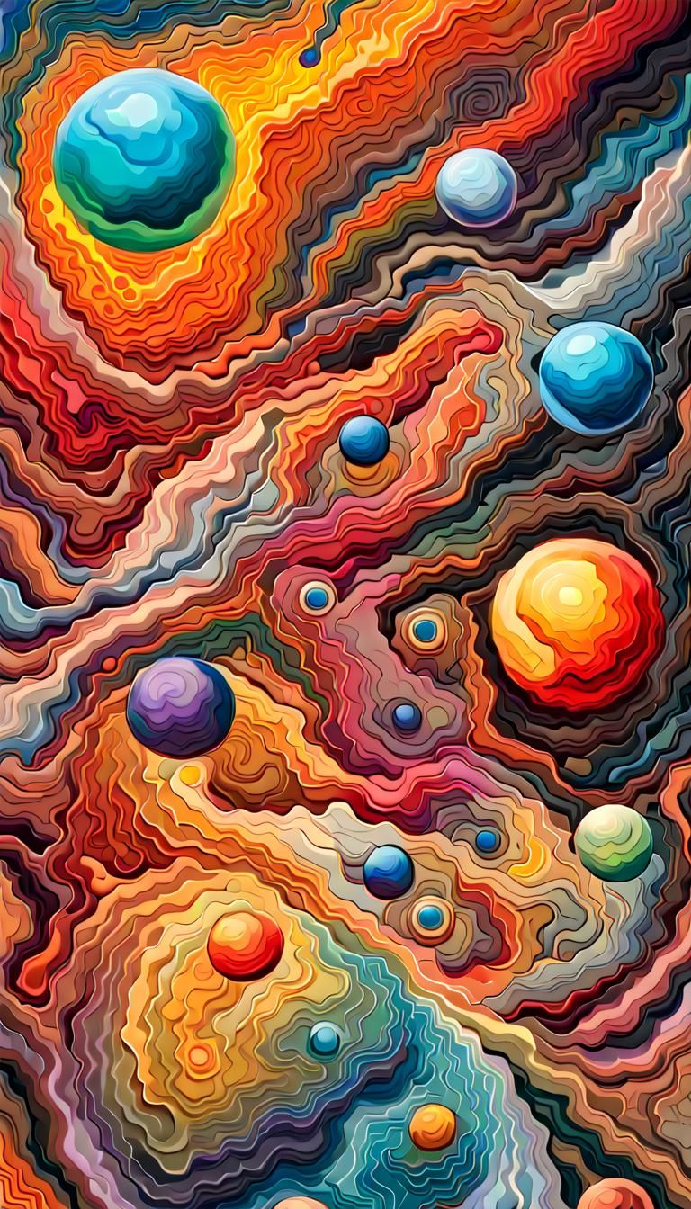 Surreal Psychedelic Universe: Bright, Eerie Digital Art