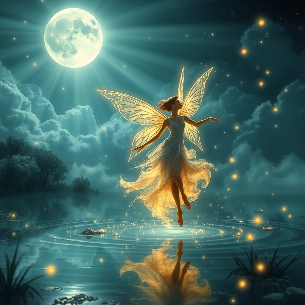 Moonlit Serenade of Enchanted Fairies in Heavenly Sunshine