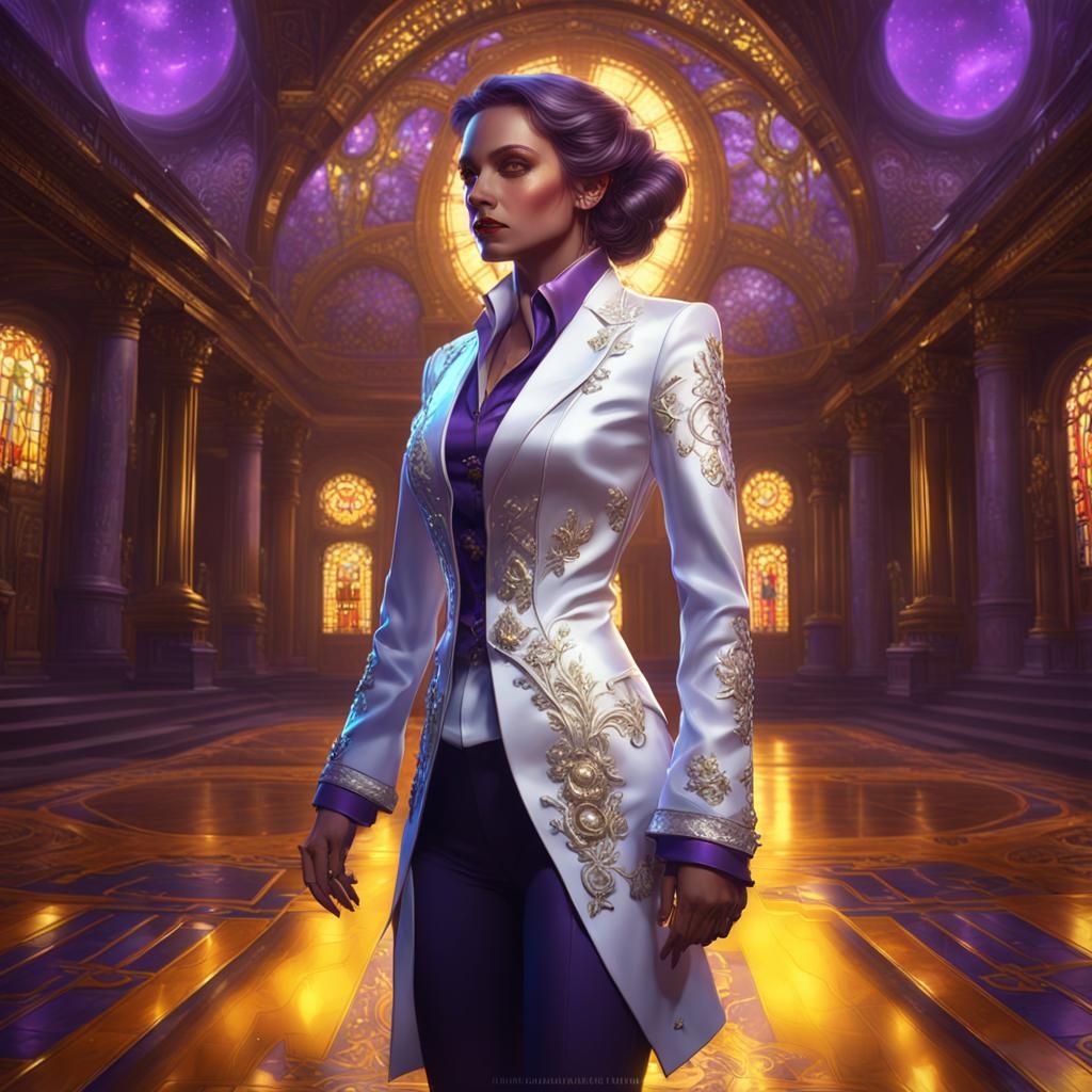 Satin Jacket Secretary: Dark Fantasy Concept Art