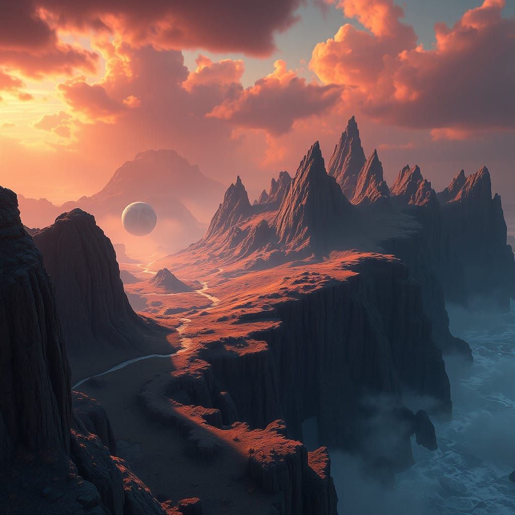 Epic Fantasy Landscape in Unreal Engine 5 Style