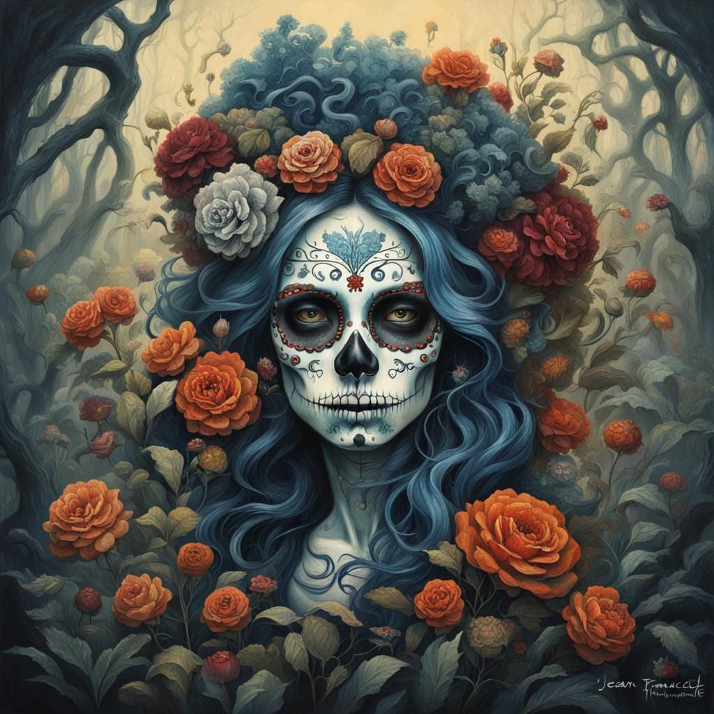 Dia de los Muertos Horrorpunk Sugar Skull