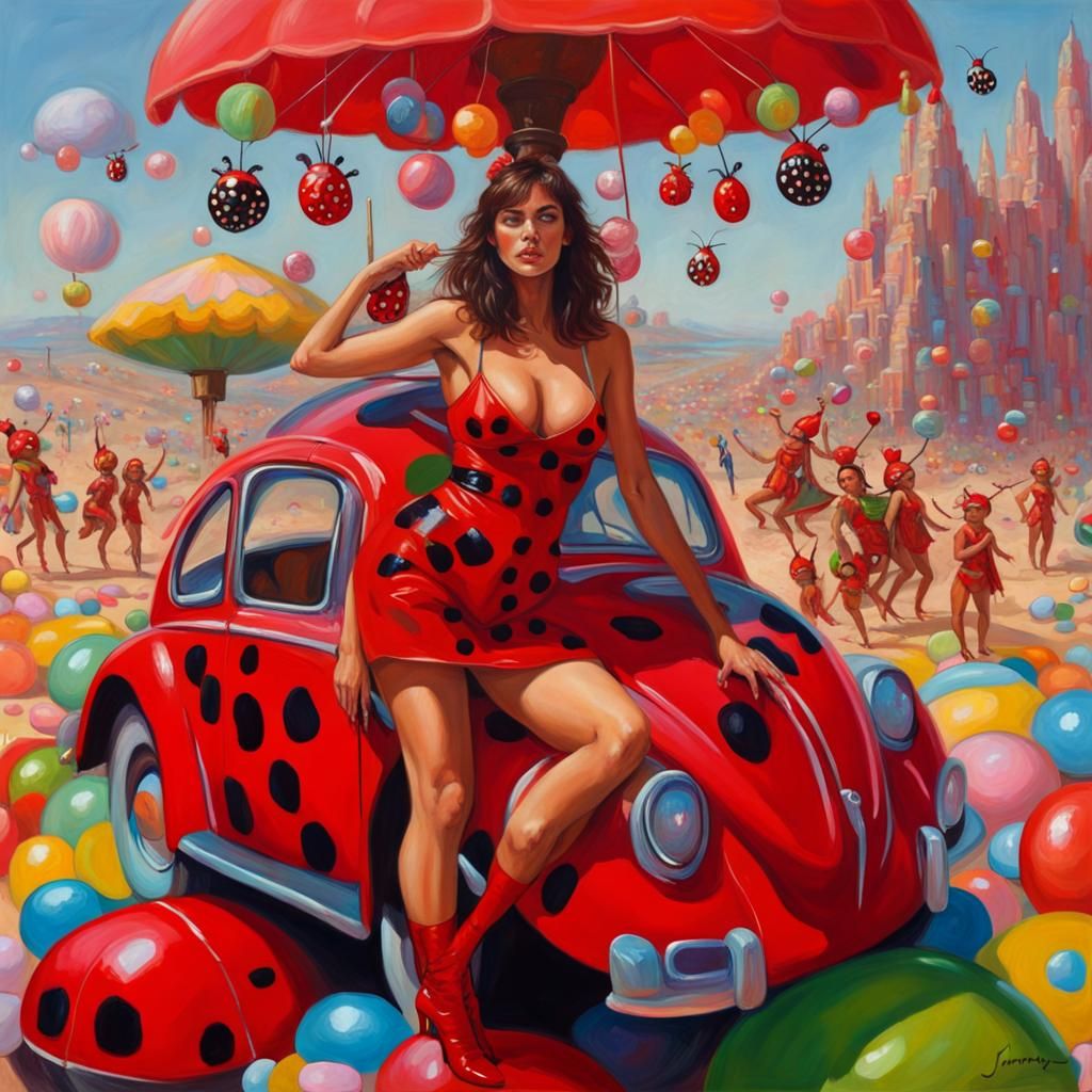 Irina Shayk in Candy Land: An Oil Painting