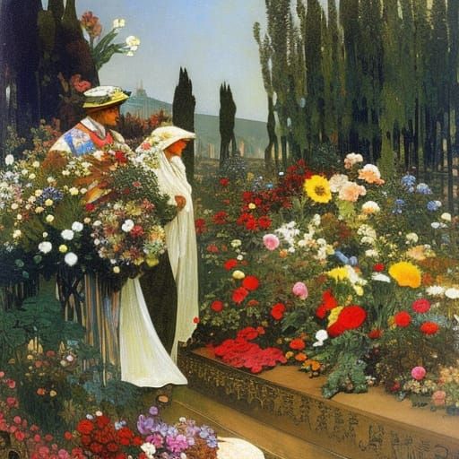 Hedgehog Buys Flowers in Classical Style