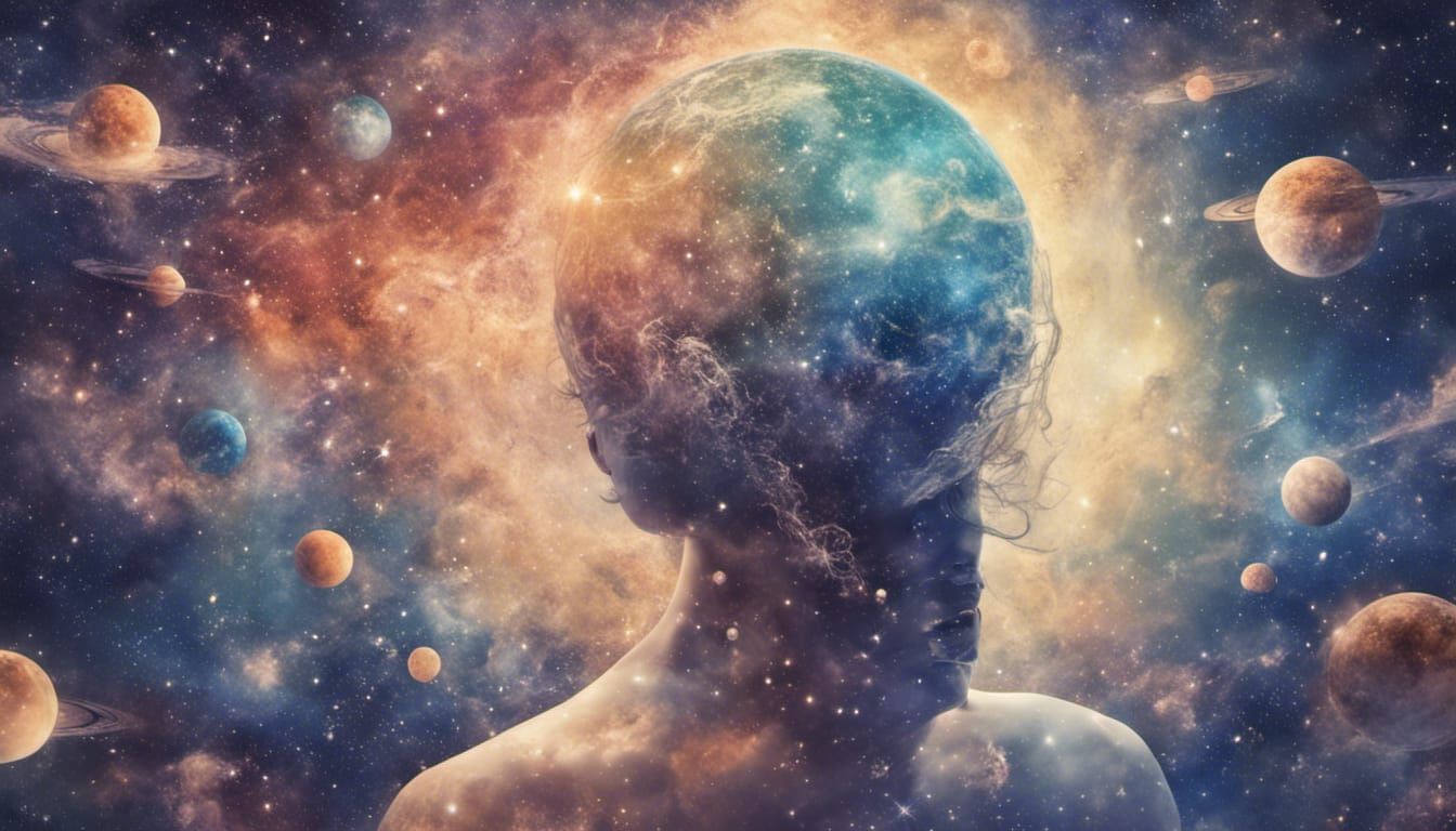 Mind's Journey Through Bright Space and Galaxies