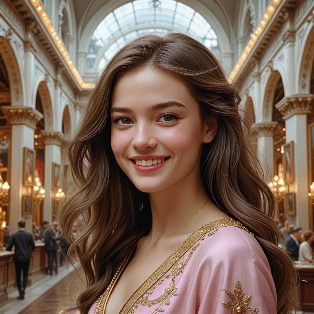 Stunning Woman in Elegant, Vintage-Inspired Portrait