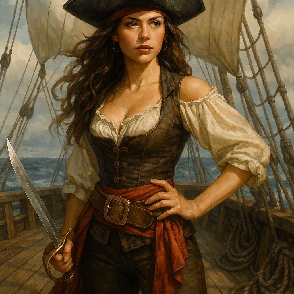 Fierce Female Pirate of the High Seas