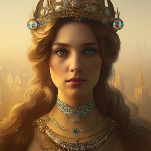 Vienna Princess Portrait in Art Nouveau Style