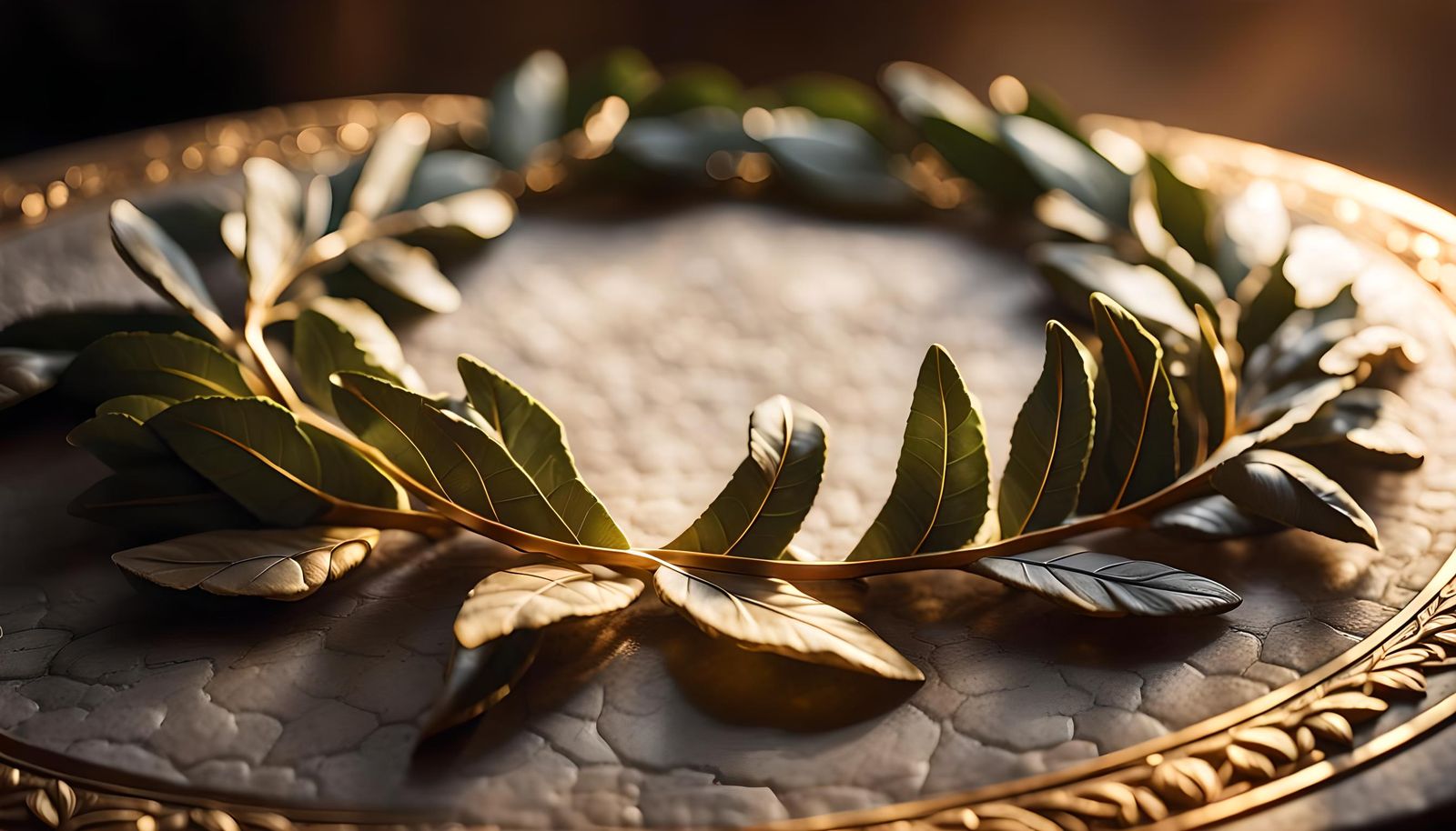Roman emperor laurel wreath