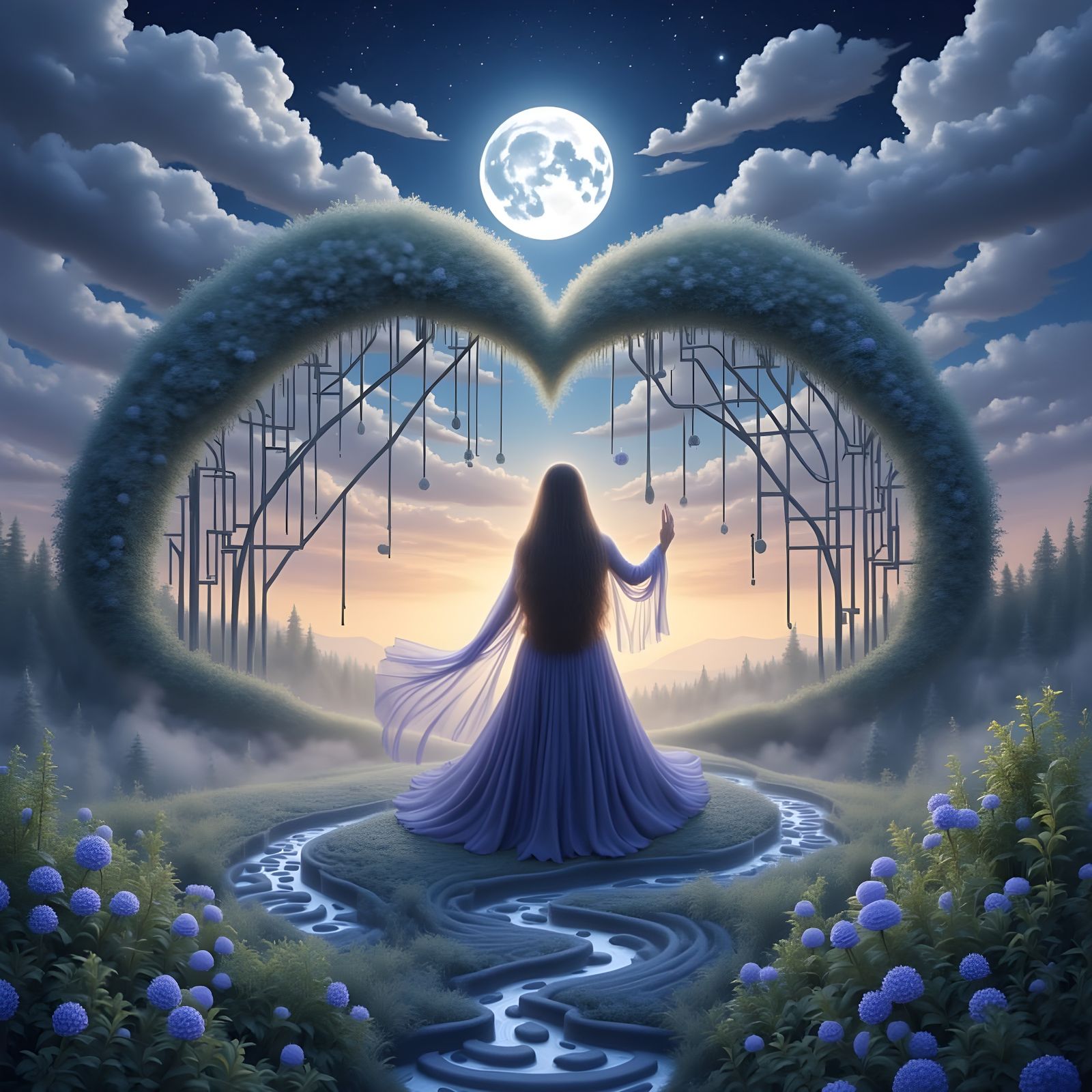 Ethereal Labyrinth Unfolds in Dreamlike Atmosphere