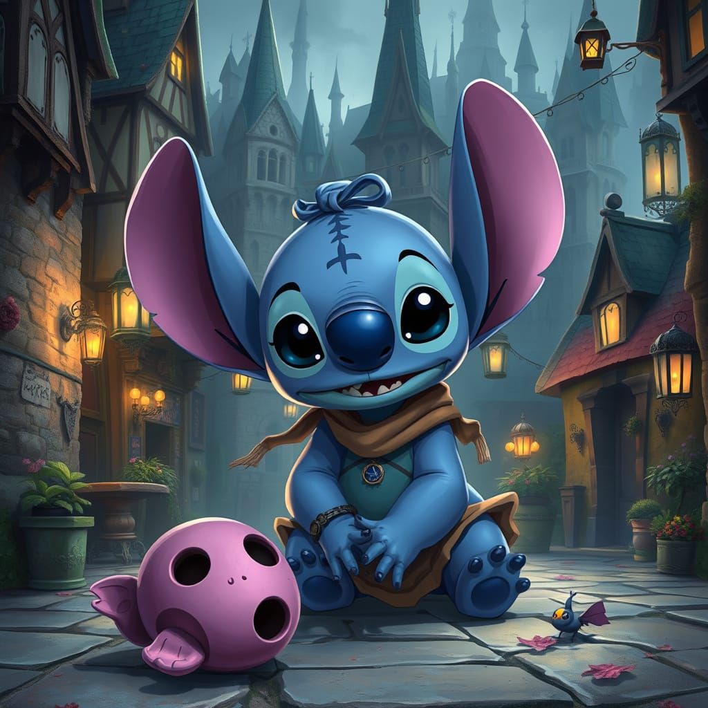 Alien Girl's Whimsical Gothic Fantasy Adventure