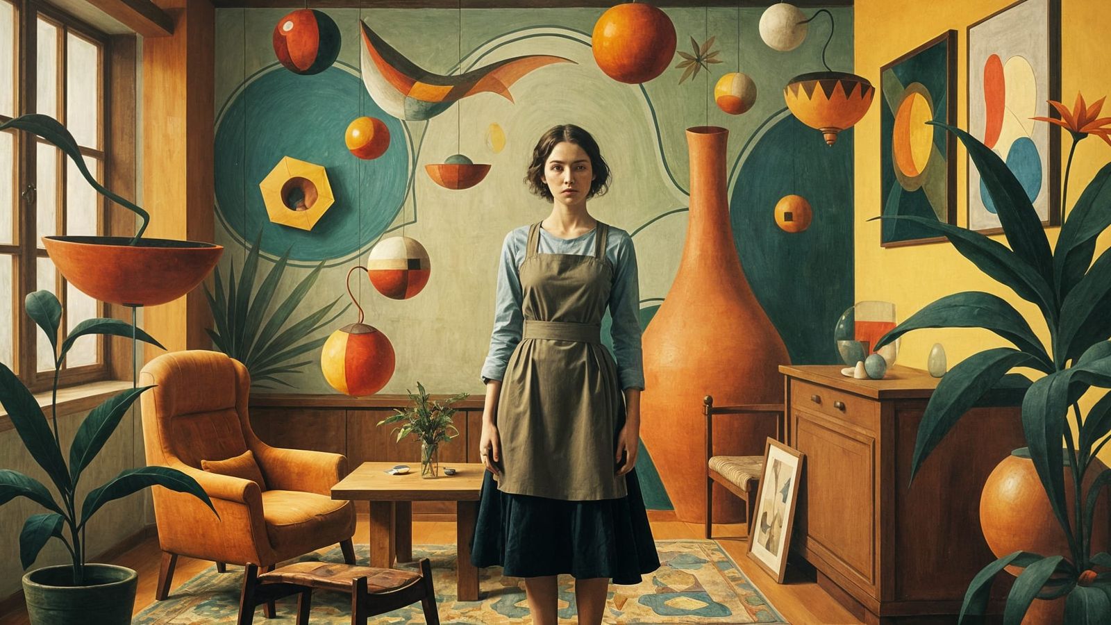 Geometric Shapes Emerge from Painting, Klee Style