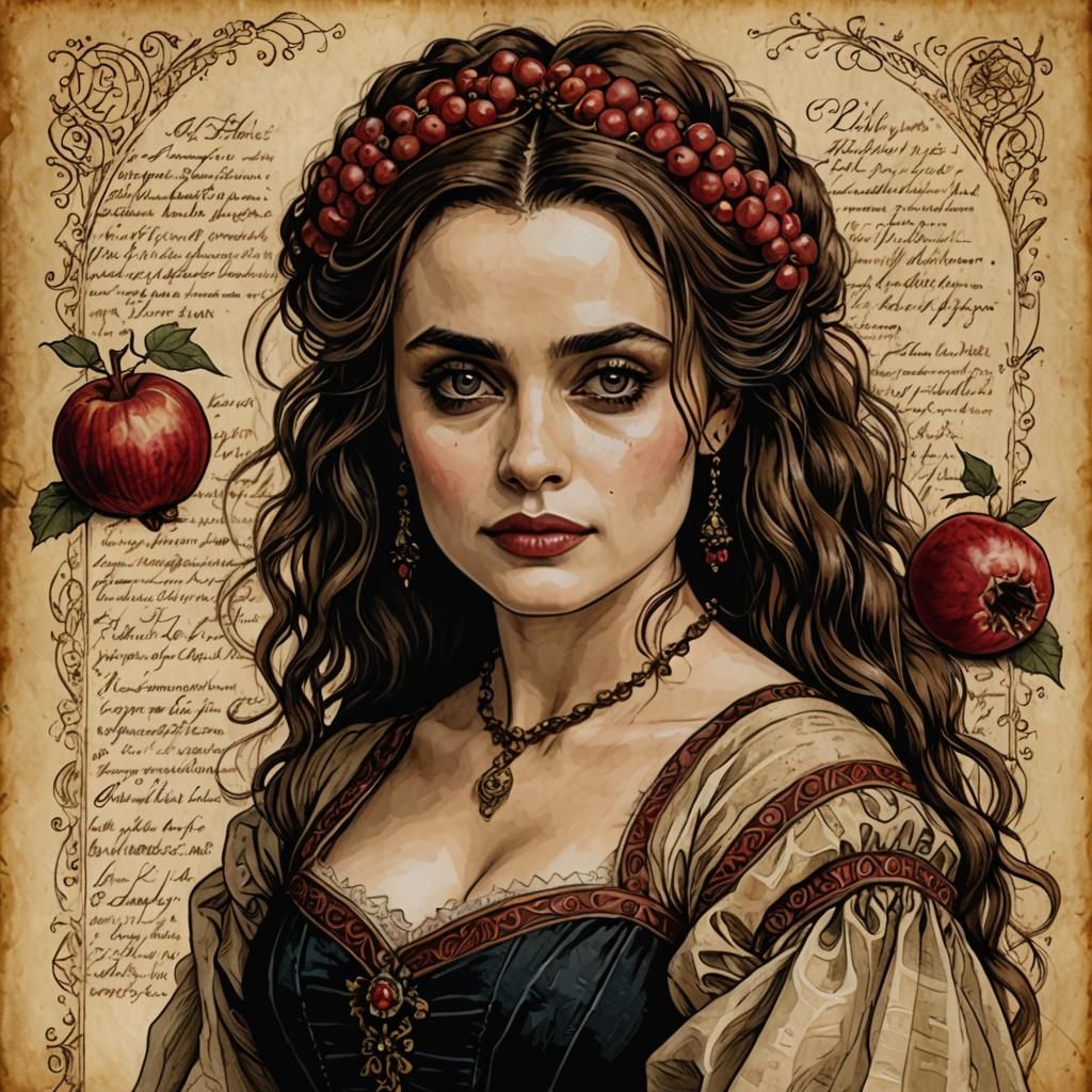 Helena in Medieval Gown, Renaissance Drawing