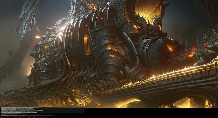 Dark Fantasy Architecture with Volumetric Lighting