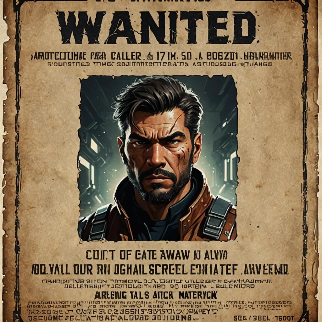Sci-Fi Outlaw Wanted Poster: Futuristic Design