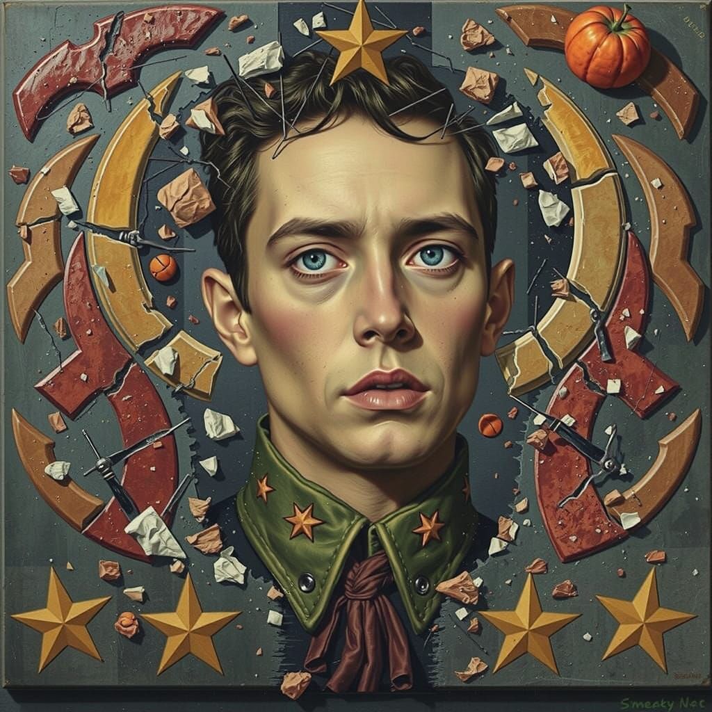 Abstract Image of Disintegration and Fragmentation