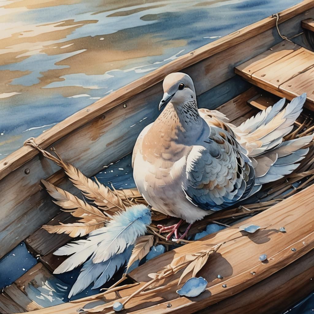 A dove brought her softest  feathers to line the inside of t...