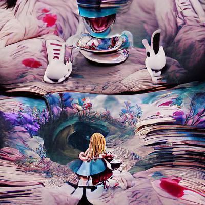 AI Generated Alice in Wonderland Dreamscape