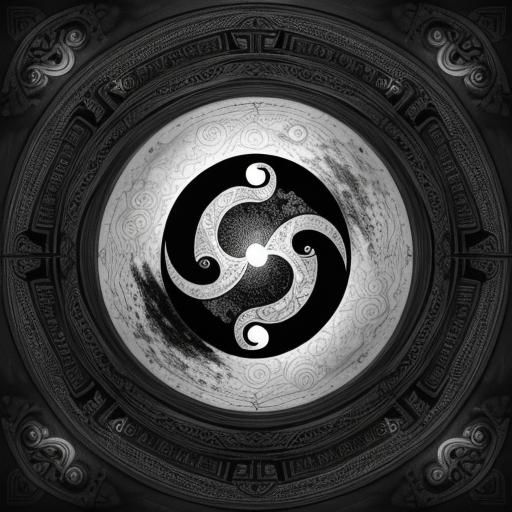 Ying and Yang: Intricate, Hyperrealistic Balance