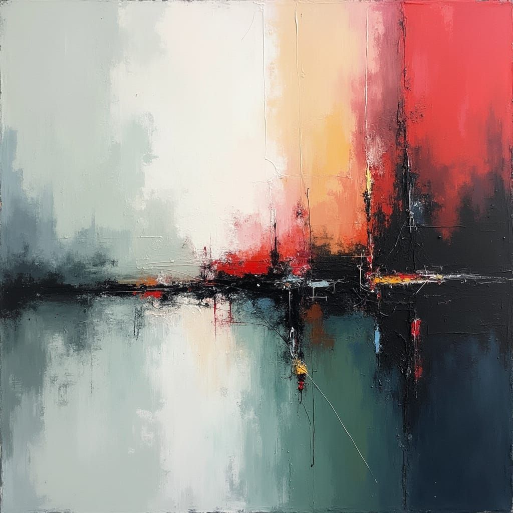 Vibrant Geometric Abstraction in Bold Color Fields