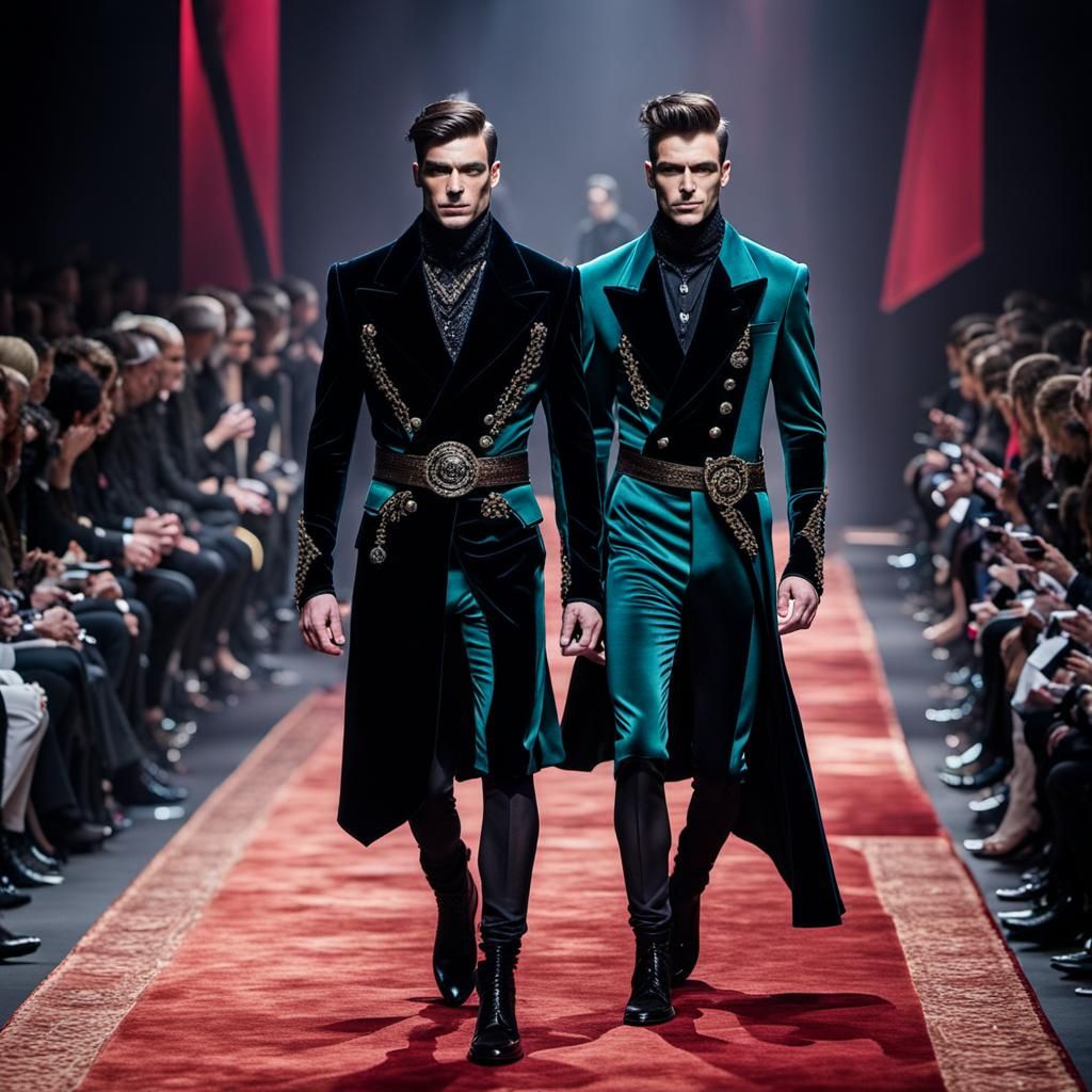 Futuristic Fashion: Asymmetrical Costume on Catwalk