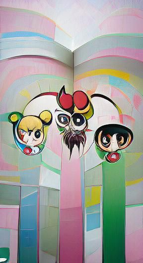 Powerpuff Girls in Pop Art Style