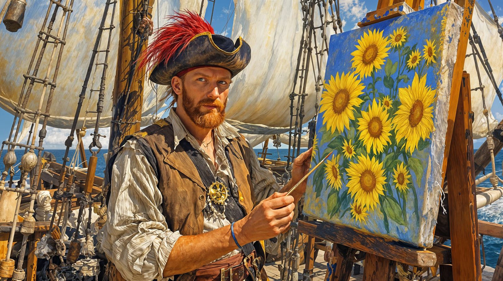 Vincent Van Gogh as Swashbuckling Pirate Artist