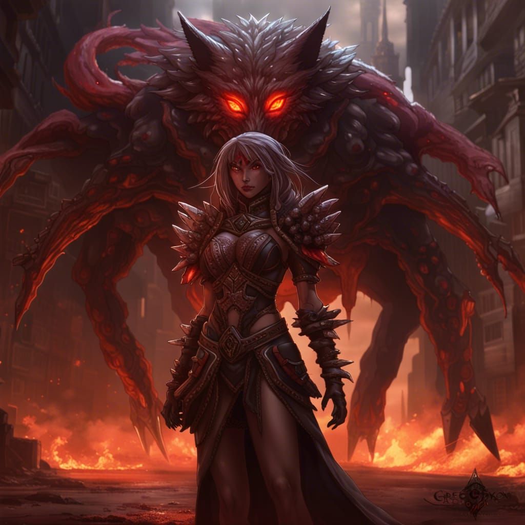 Anime Villainess and Pet Monster in Burning Town