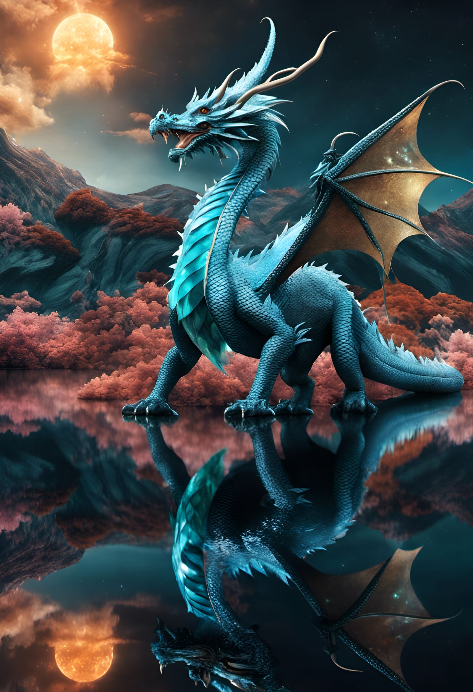 Glass Crystal Dragon