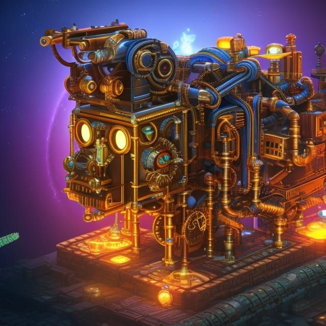 Steampunk Robot Alpaca Graveyard Keeper in 3D