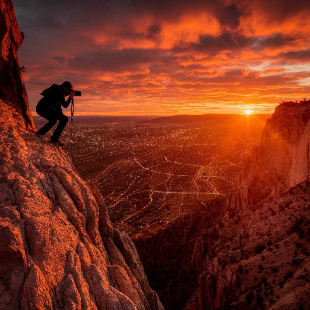 Photographer Captures Valley City at Sunset