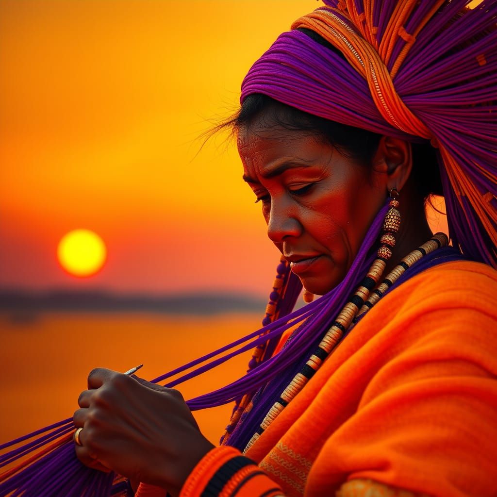 Wayuu Woman Weaves Purple Stories into Thread in La Guajira ...