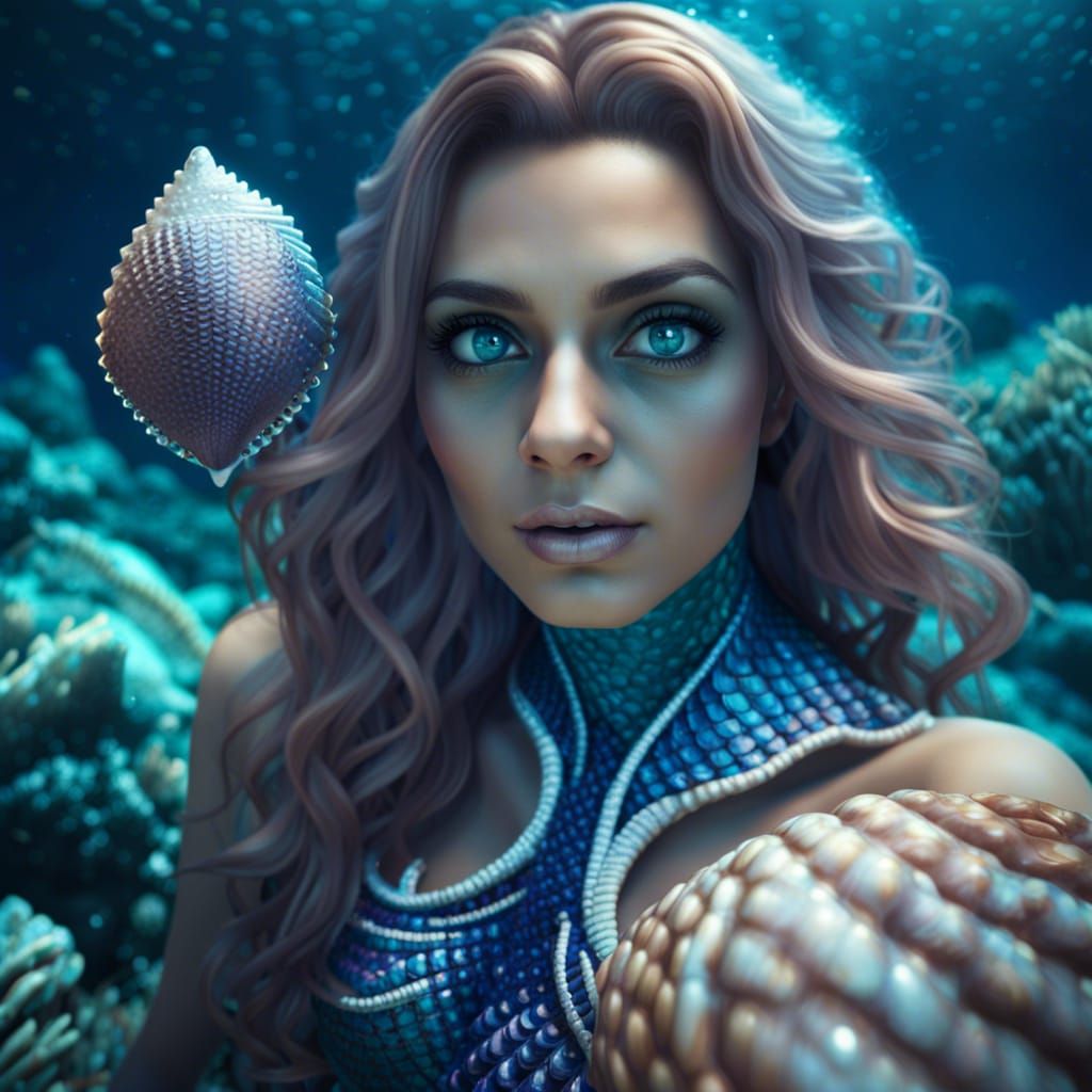Deep Sea Mermaid Selfie in Ultra HD