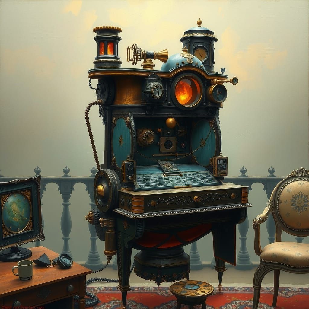 Steampunk Magic Box in Neo-Victorian Style