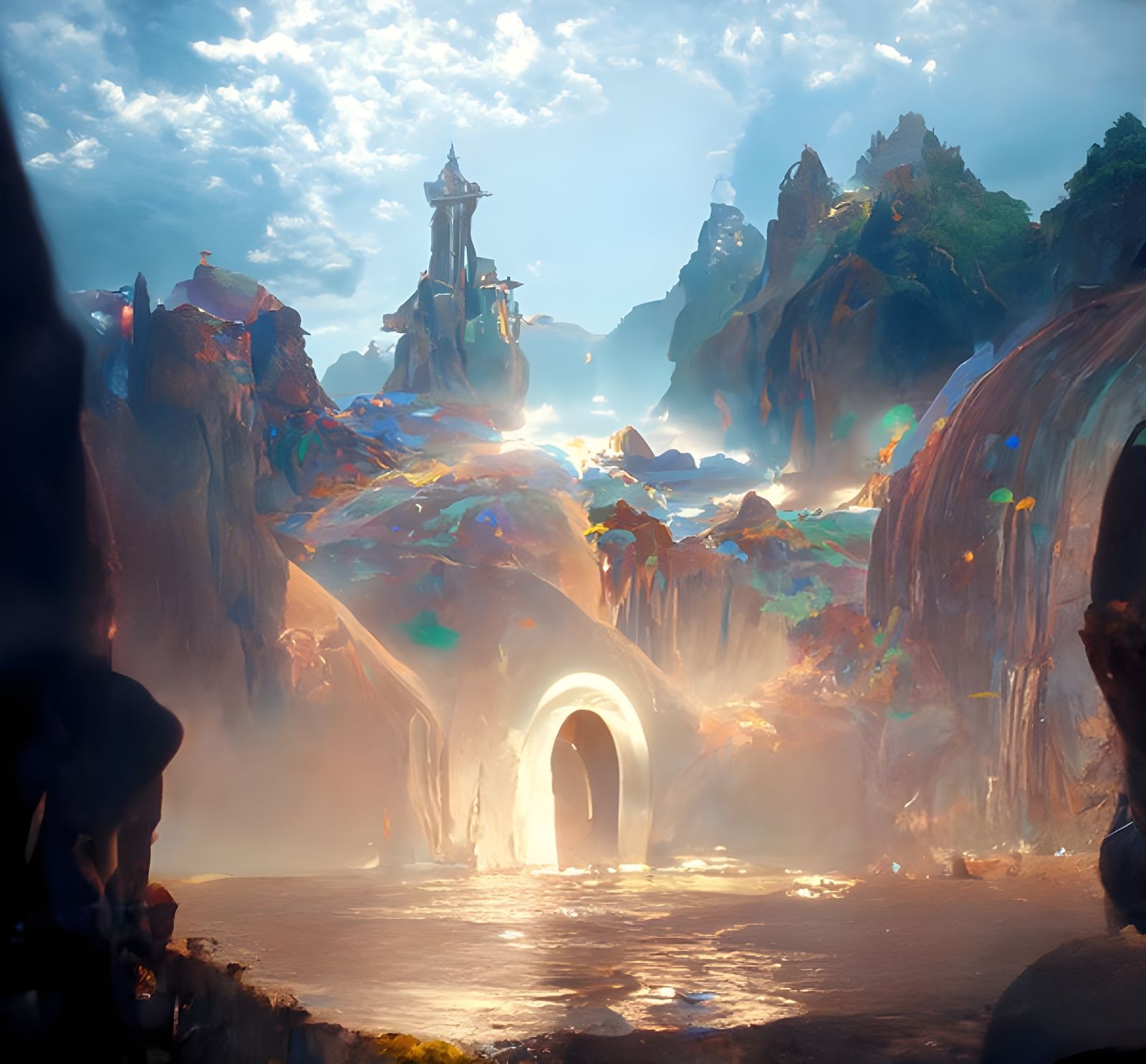 Magical Sci-Fi Portal with Glowing Energy