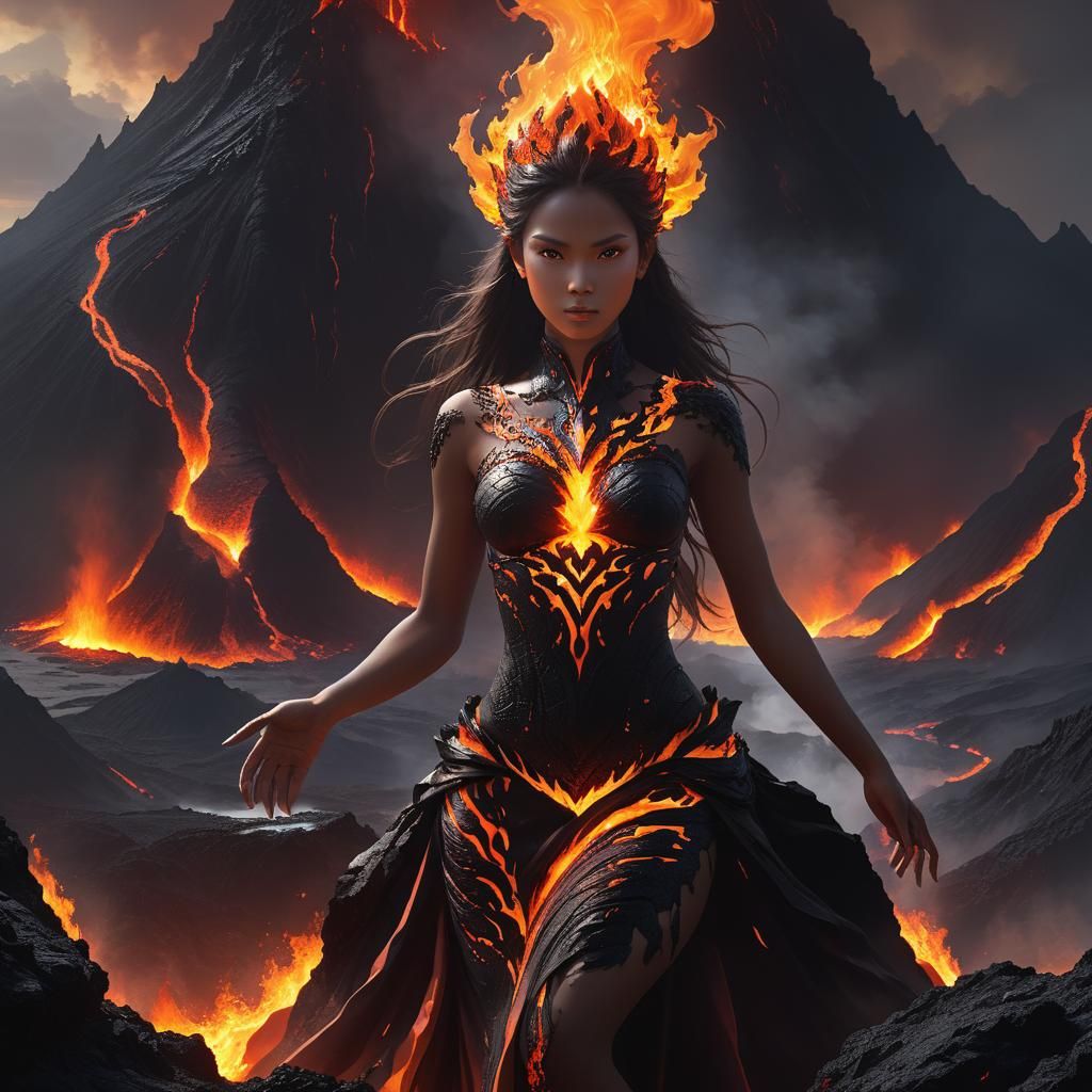A stunning beautiful creation of a flaming FEMALE CHILDRREN ...