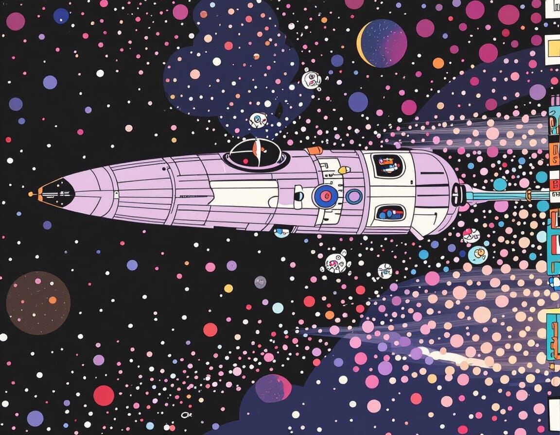 Whimsical Toys Falling from a Bright Blue Sky