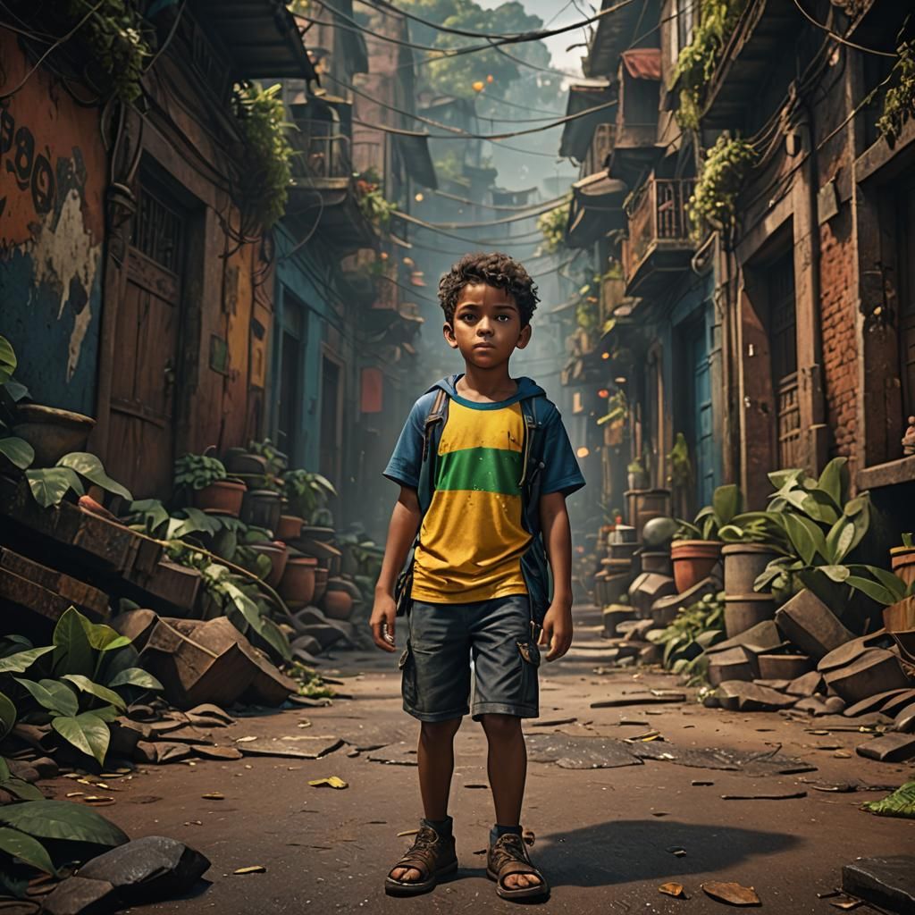 Brazilian Boy: Detailed Matte Painting in Unreal Engine